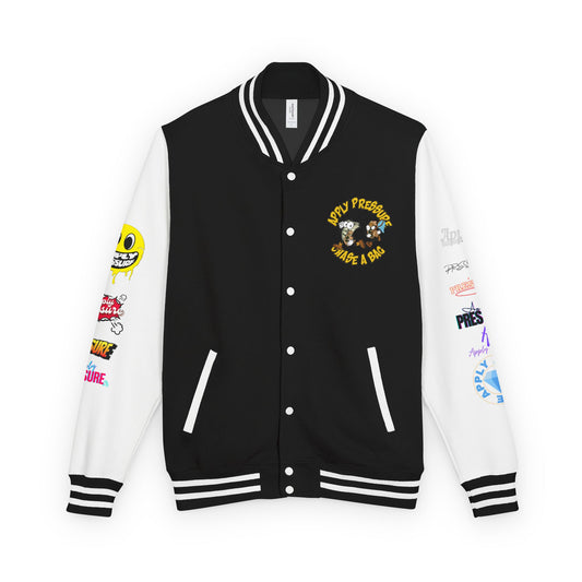 Letterman Jacket — "Apply Pressure Chase a Bag" Streetwear Varsity Jacket