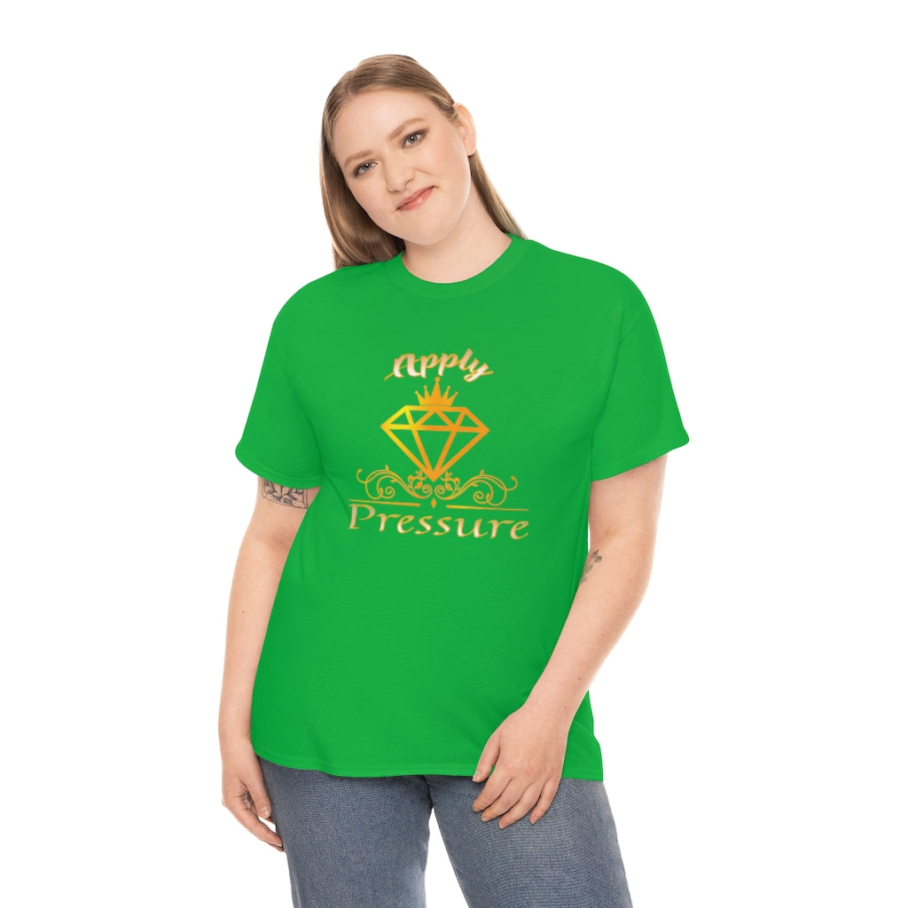 APPLY PRESSURE Unisex Heavy Cotton Tee