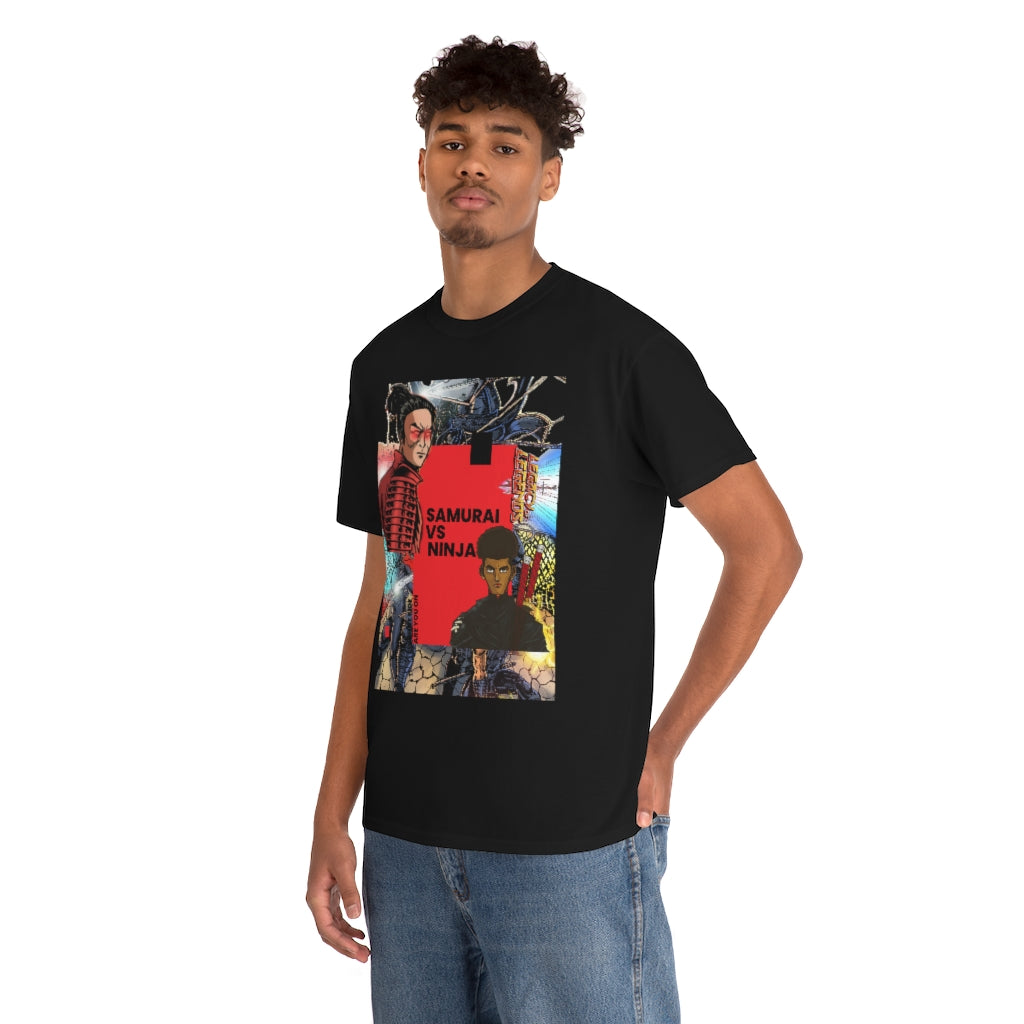 SAMURAI VS NINJA Cotton Tee