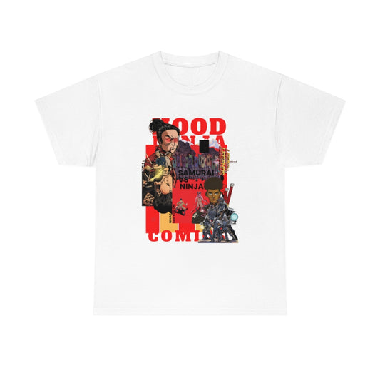 Samurai vs ninja Cotton Tee