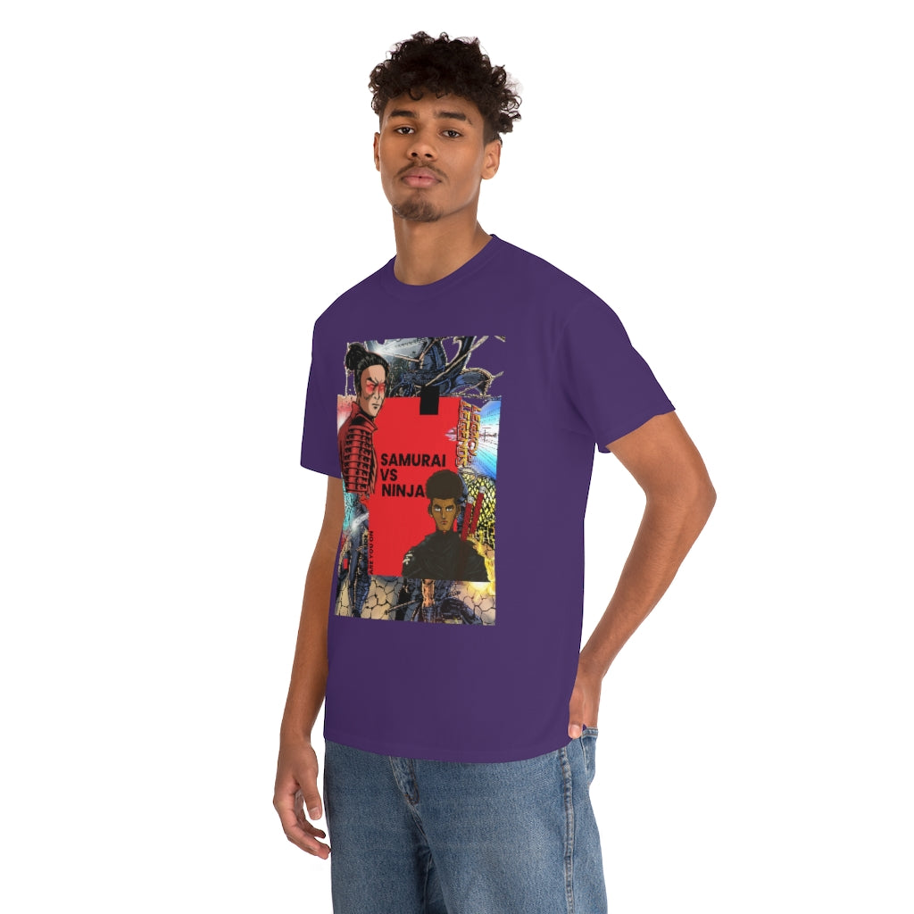 SAMURAI VS NINJA Cotton Tee