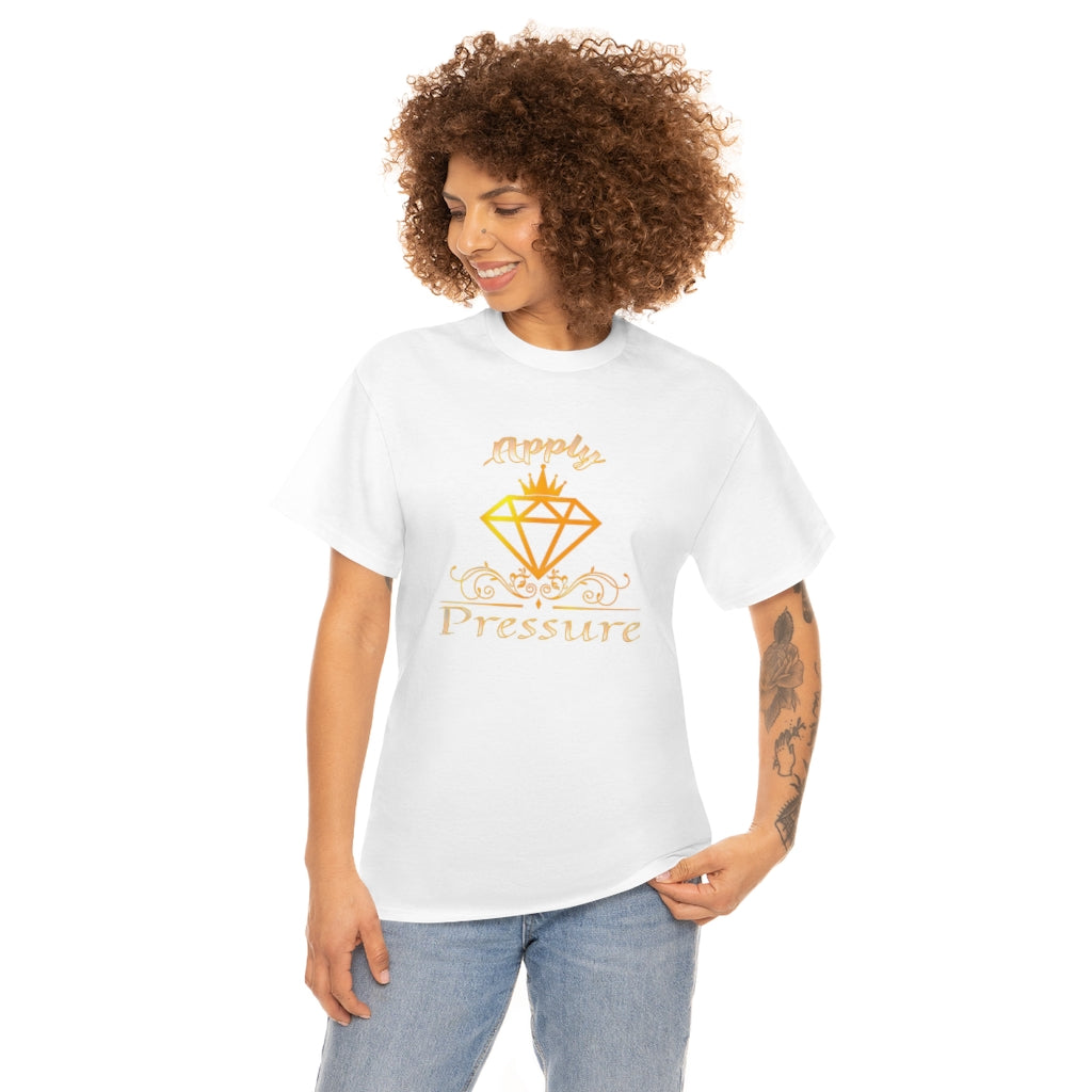 APPLY PRESSURE Unisex Heavy Cotton Tee