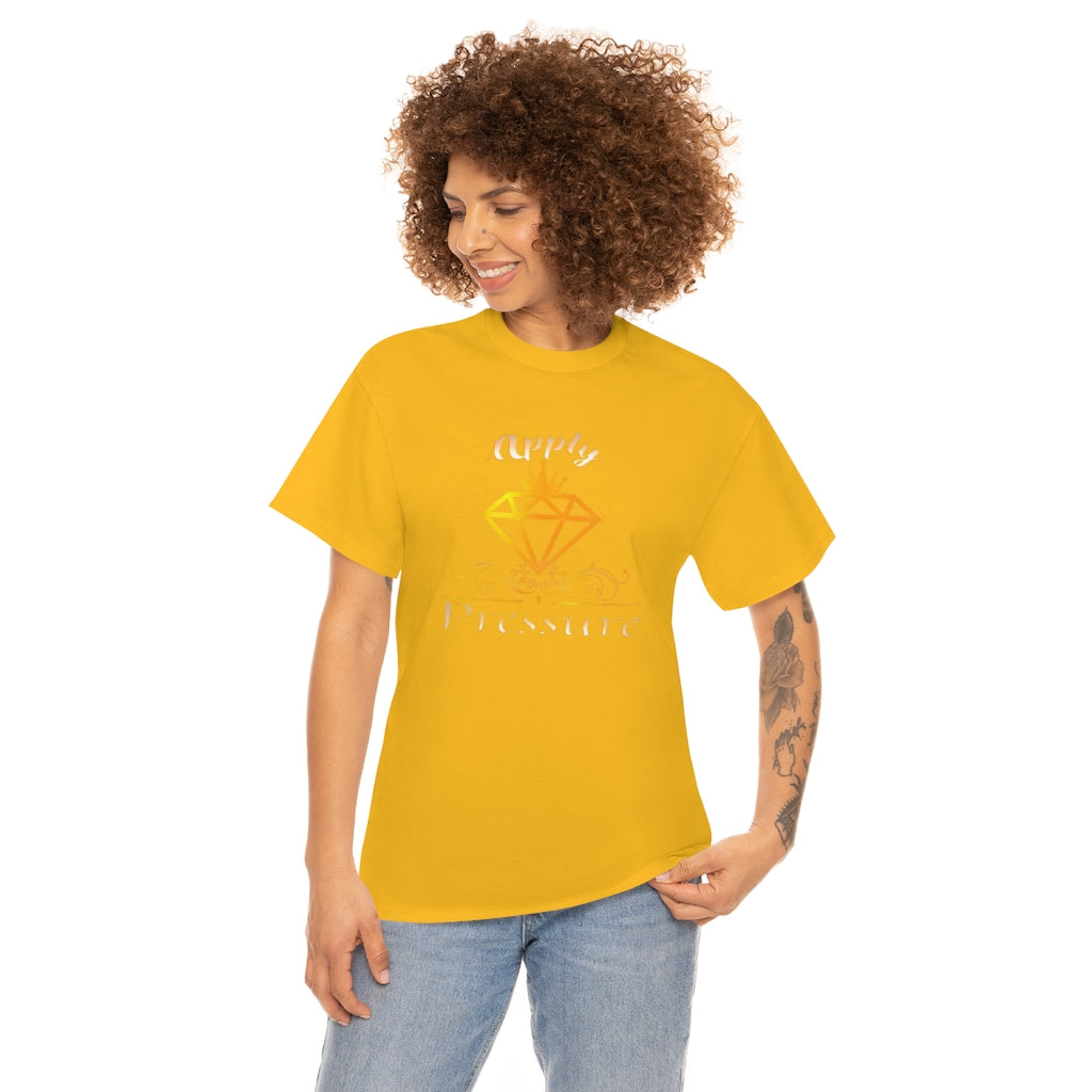 APPLY PRESSURE Unisex Heavy Cotton Tee