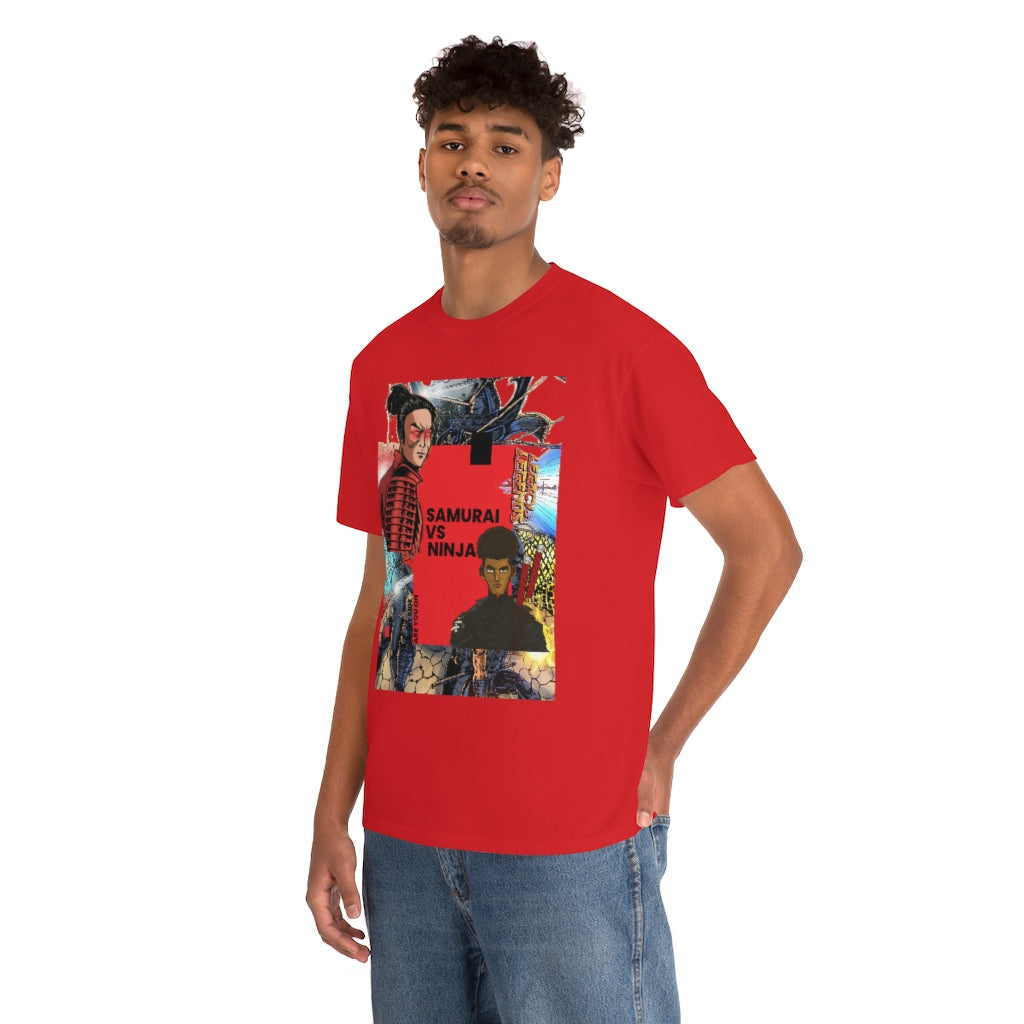 SAMURAI VS NINJA Cotton Tee