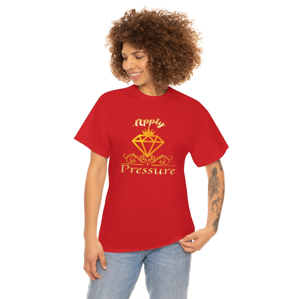 APPLY PRESSURE Unisex Heavy Cotton Tee