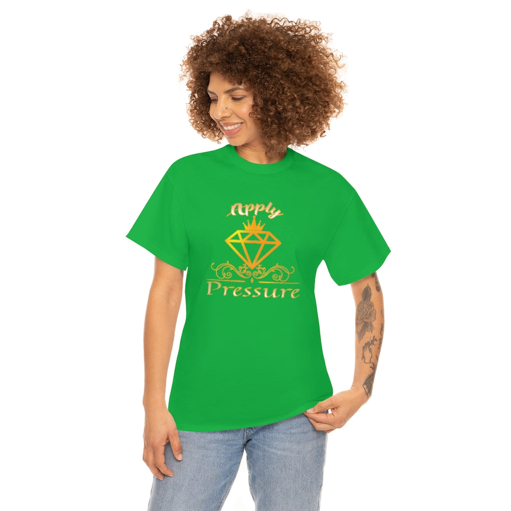 APPLY PRESSURE Unisex Heavy Cotton Tee