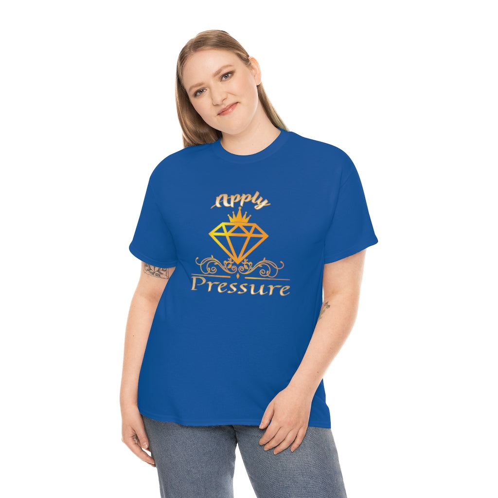 APPLY PRESSURE Unisex Heavy Cotton Tee